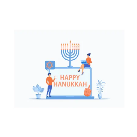 Fröhliches Hanukkah  Illustration