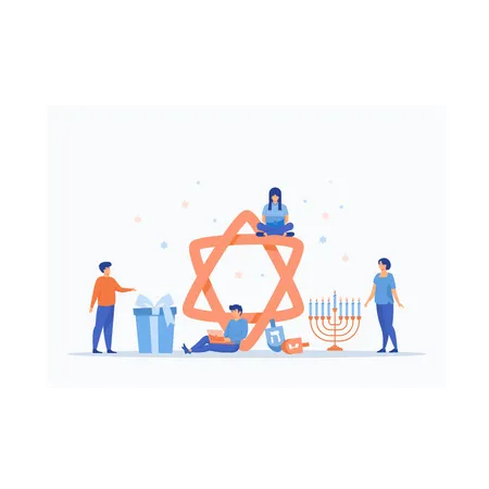 Fröhliches Hanukkah  Illustration