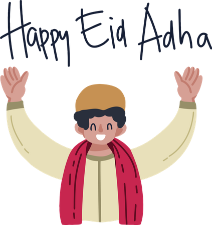 Fröhliches Eid Adha  Illustration