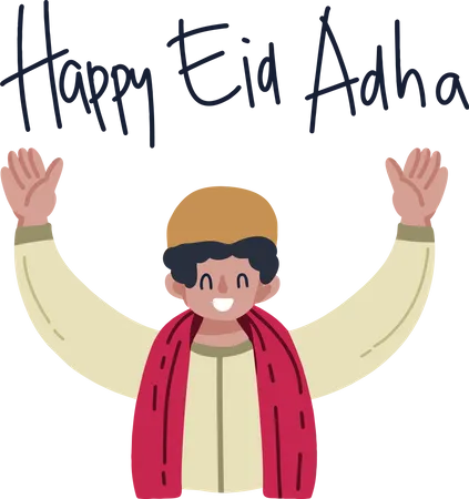 Fröhliches Eid Adha  Illustration