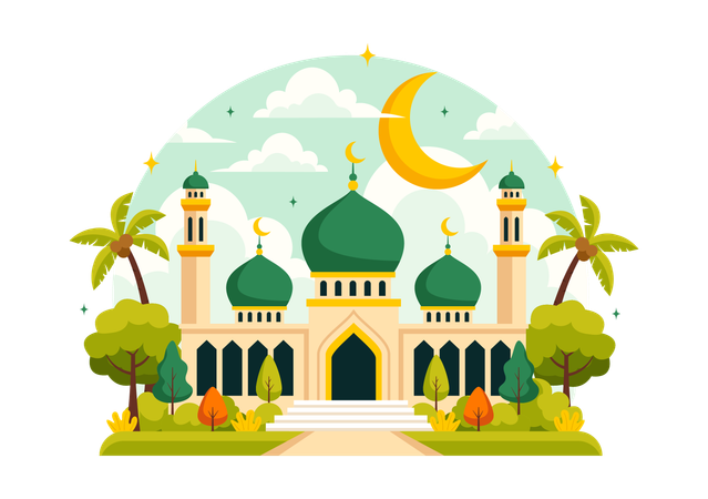 Frohes Eid Al-Fitr Mubarak  Illustration