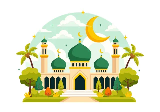 Frohes Eid Al-Fitr Mubarak  Illustration