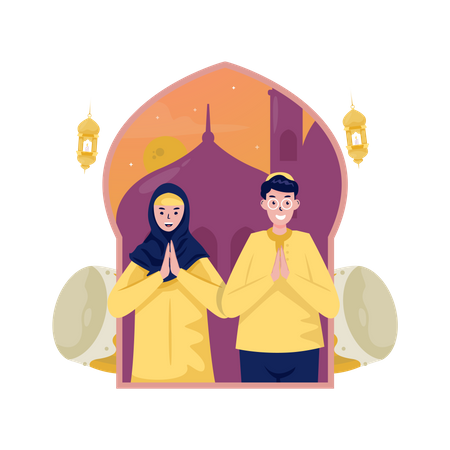 Frohes Eid Mubarak  Illustration