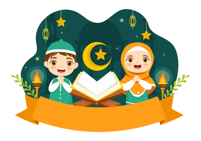 Frohes islamisches Neujahr  Illustration