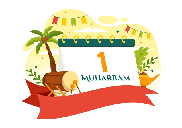 Frohes Muharram  Illustration