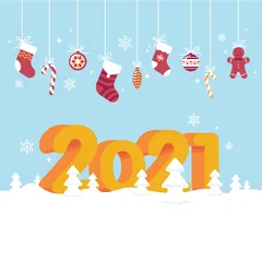 Neujahr 2021 Illustrationspack