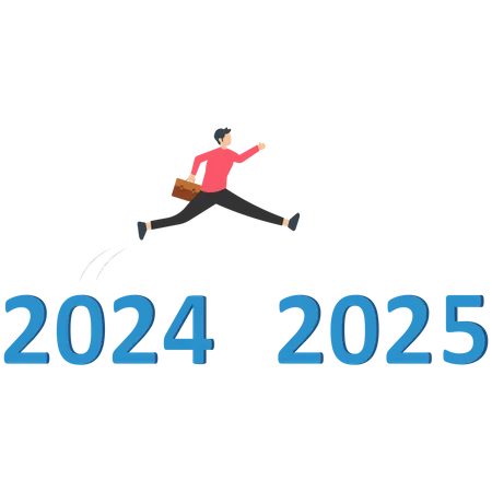 Frohes neues Jahr 2025  Illustration