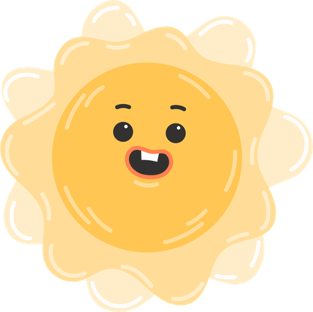 Fröhliches Sonnen-Emoji  Illustration