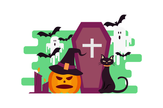 Fröhliches Halloween  Illustration