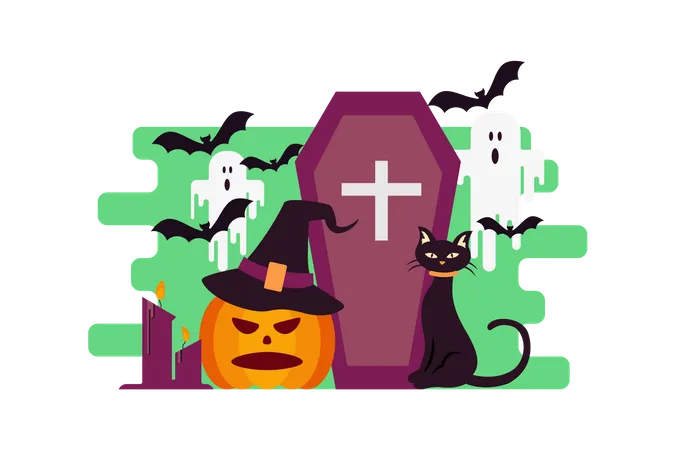 Fröhliches Halloween  Illustration