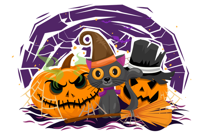 Fröhliches Halloween  Illustration
