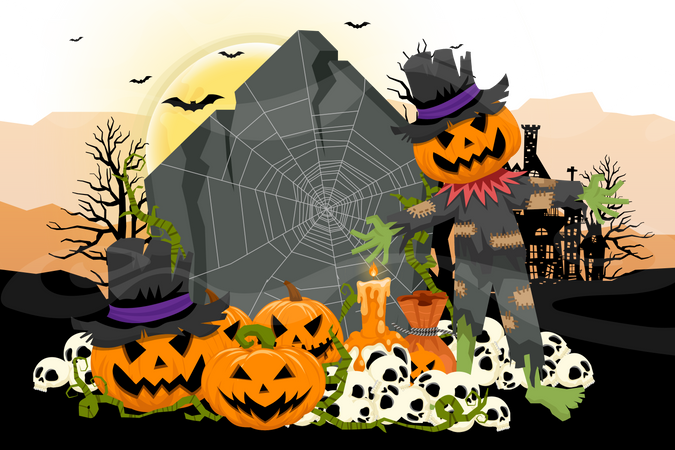 Fröhliches Halloween  Illustration