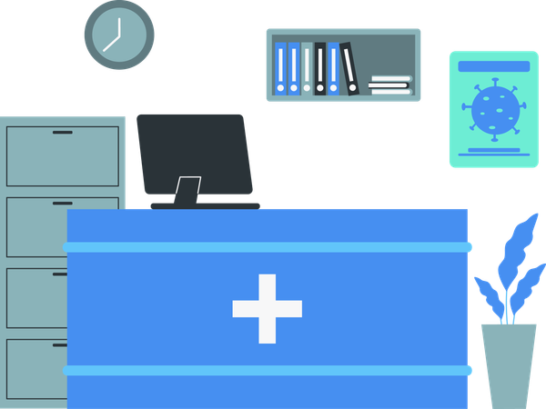 Front Desk  Illustration