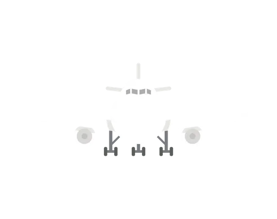 Front of airplane  Illustration