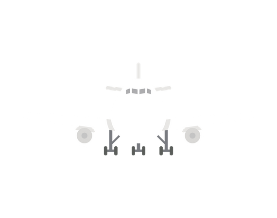 Front of airplane  イラスト