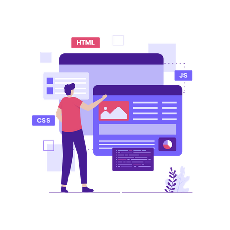 Frontend developer  Illustration