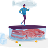 illustration for frozen fish