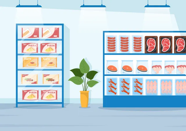 Frozen Food market Illustration