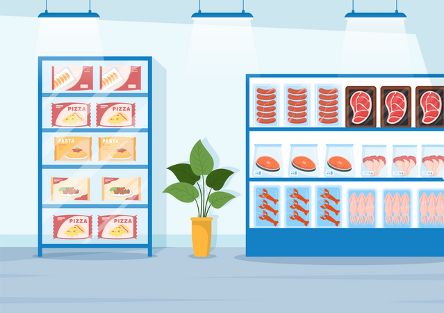 Frozen Food market  Illustration