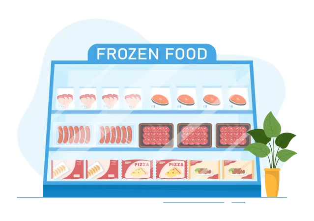 Frozen Food mart Illustration