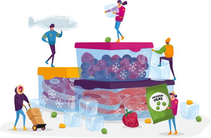 Frozen food packaging service  Illustration