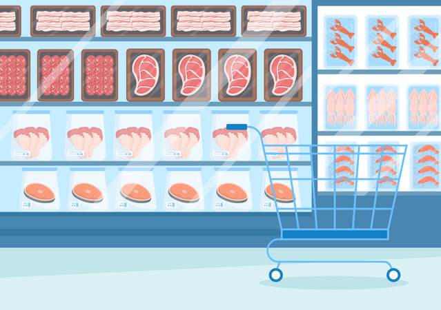 Frozen Food shop  Illustration