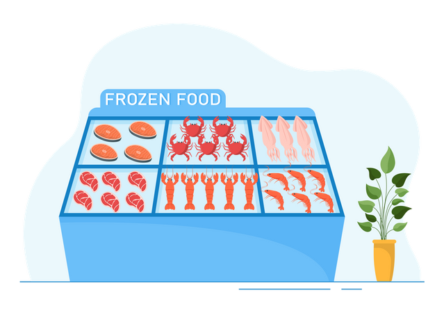 Frozen Food Store  Illustration