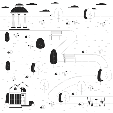 Frühlingsstadtpark  Illustration