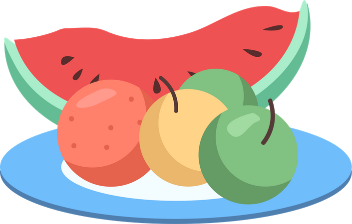 Fruit assortment Illustration