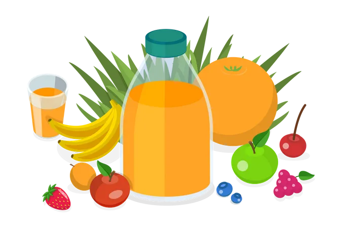Fruit Juice  Illustration