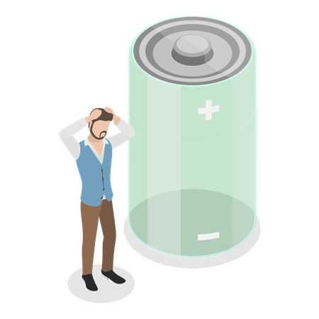 Frustrated and fatigue businessman  Illustration