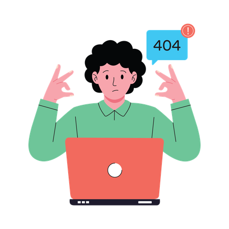 Frustrated Coder facing coding error  Illustration