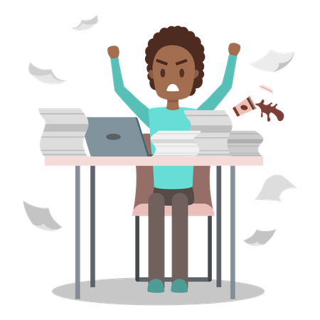 Frustrated Employee  Illustration