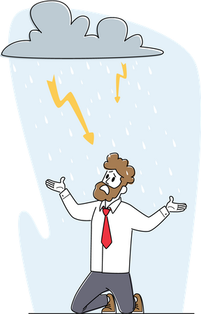 Frustrated looser businessman  イラスト