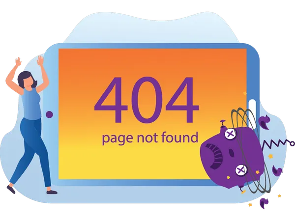 Frustrated user facing website error while loading  Illustration