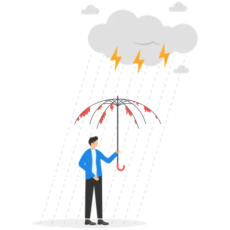 Frustrierter Geschäftsmann  Illustration