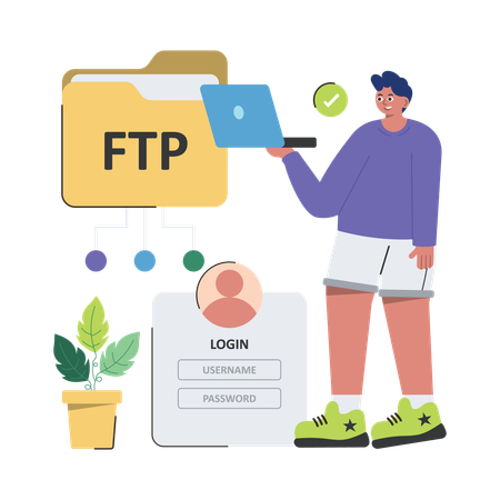 Ftp Access  Illustration