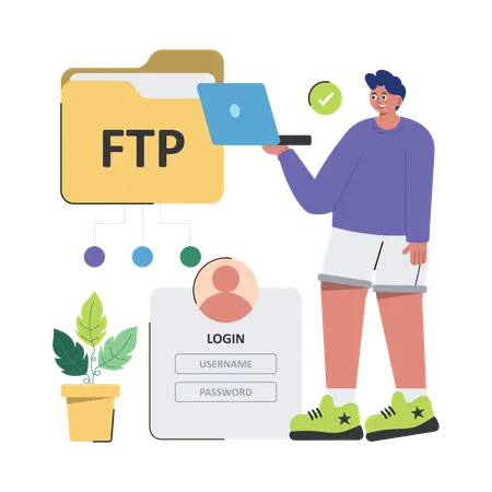 Ftp Access  Illustration