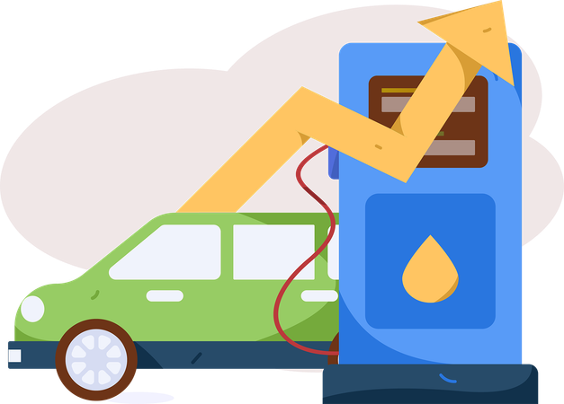 Fuel price increase  Illustration