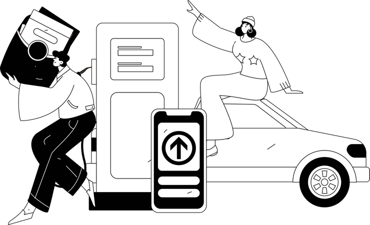 Fuel Refill  Illustration