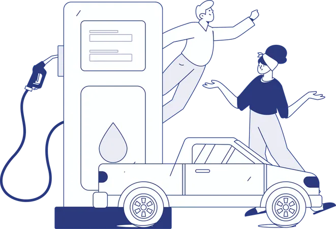 Fuel station  Illustration