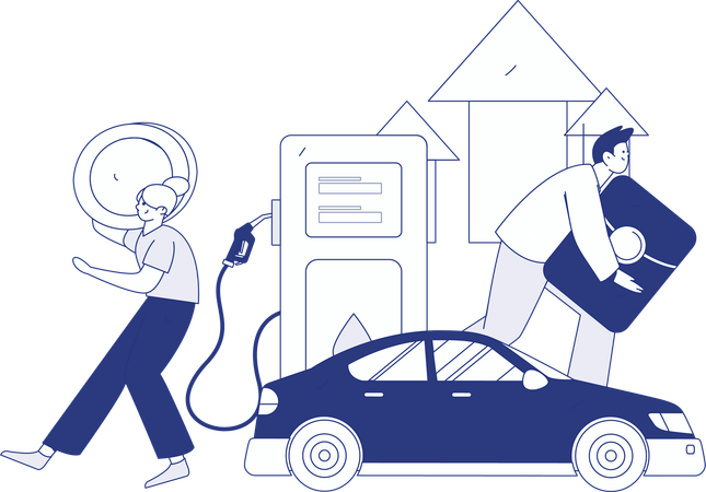 Fuel station  Illustration