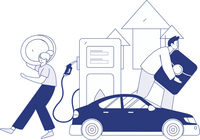 Fuel station  Illustration