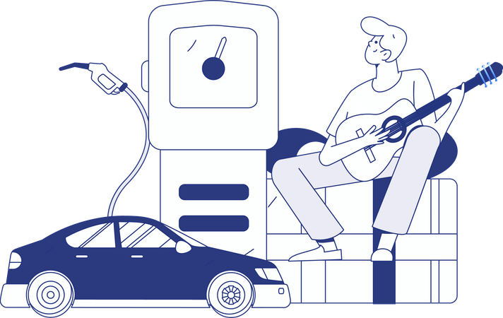 Fuel station  Illustration