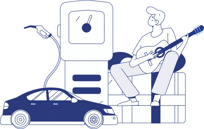 Fuel station  Illustration