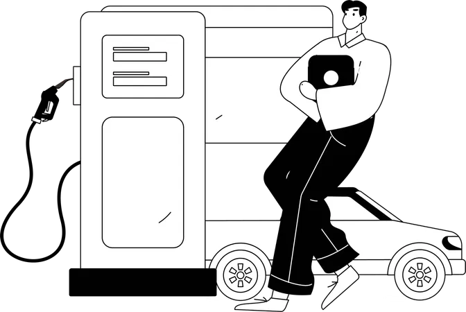 Fuel Station  Illustration
