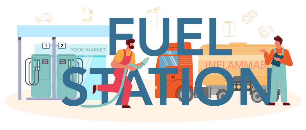 Fuel station  Illustration