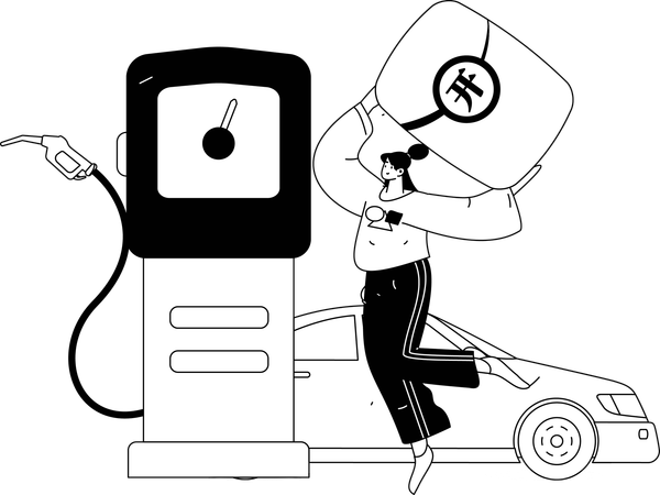 Fuel Stop  Illustration