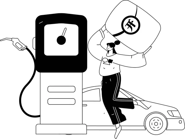 Fuel Stop  Illustration