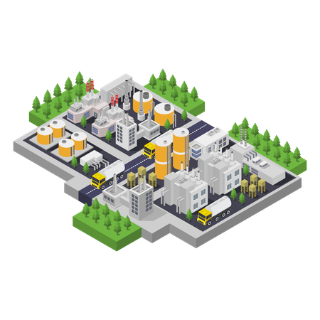 Fuel storage factory  Illustration